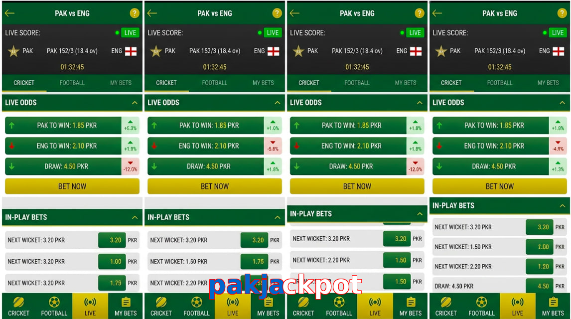 Game list for Pakjackpot bet section